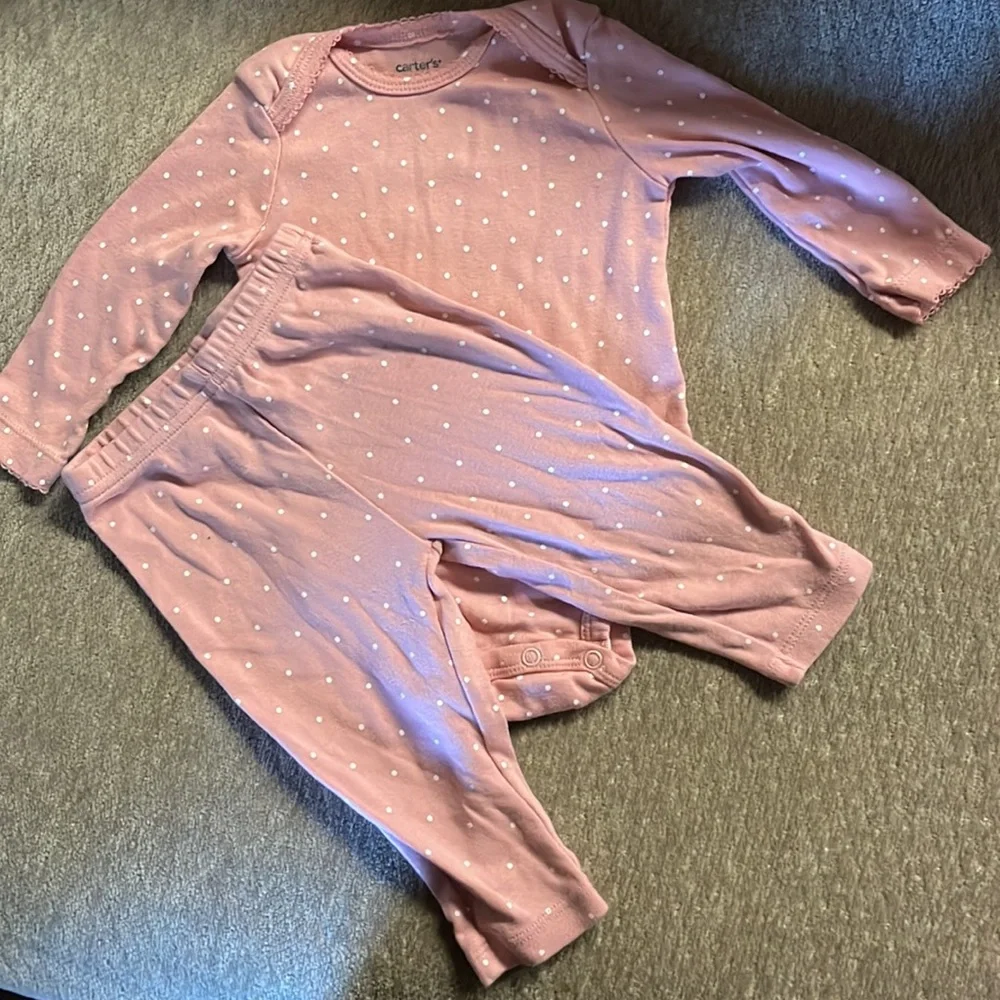 Carter's Pink Polka Dot Kids Matching Set